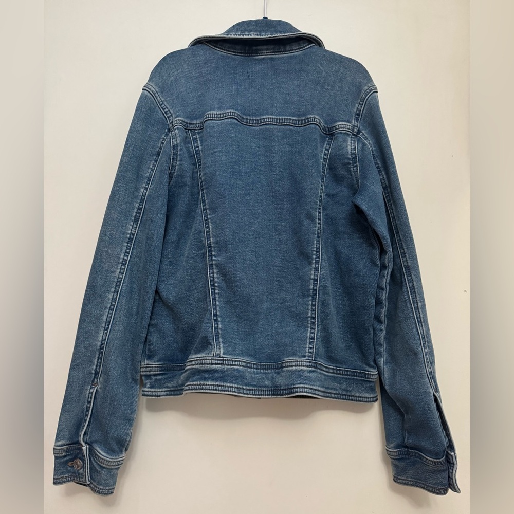 Express Blue Denim Button-Up Jacket - image 2